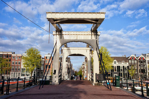 Magere Poster featuring the photograph Skinny Bridge in Amsterdam #1 by Artur Bogacki