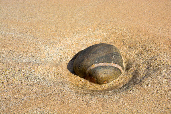 Stone Poster featuring the photograph Solitude At The Beach #1 by Andreas Berthold