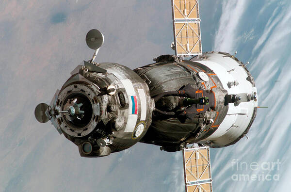 Color Image Poster featuring the photograph Soyuz Tma-6 Spacecraft #1 by Stocktrek Images
