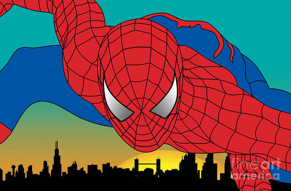 Pop Culture Poster featuring the digital art Spiderman #2 by Mark Ashkenazi