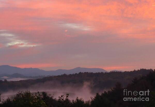 Landscape Poster featuring the photograph Sunrise over the Blue Ridge #1 by Anita Adams