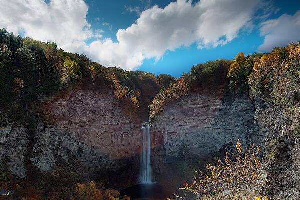 Taughannock Poster featuring the photograph Taughannock Falls Ithaca New York #1 by Paul Ge