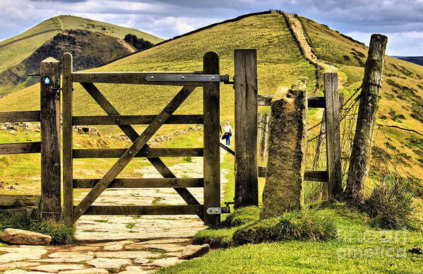 The Peak District Poster featuring the photograph The Gate On The Ridge #1 by Darren Burroughs