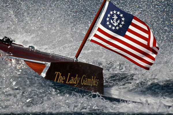 Skiff Poster featuring the photograph The Lady Gambles #1 by Steven Lapkin