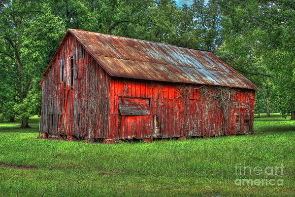 Old House Poster featuring the photograph The Red Barn #1 by Reid Callaway