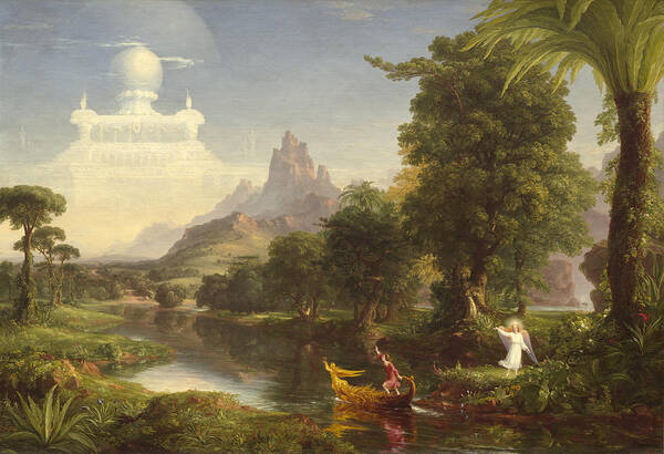 Thomas Cole Poster featuring the painting The Voyage Of Life Youth #1 by Thomas Cole