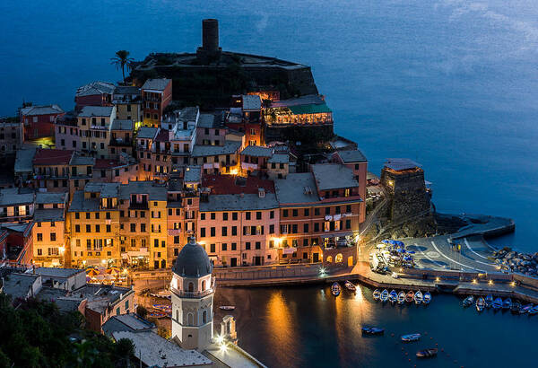 Cinque Terre Poster featuring the photograph Vernazza Harbor #1 by Carl Amoth