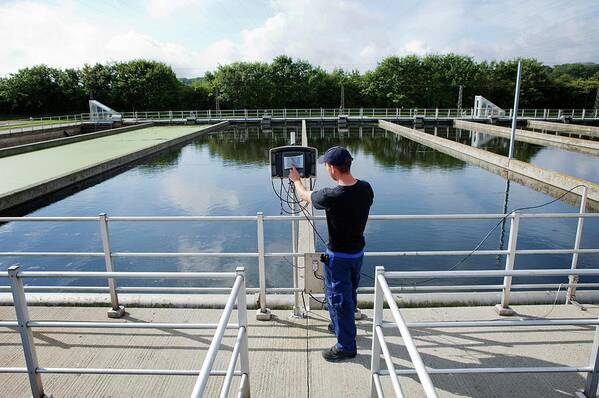 Equipment Poster featuring the photograph Waste Water Treatment Plant #1 by Thomas Fredberg/science Photo Library