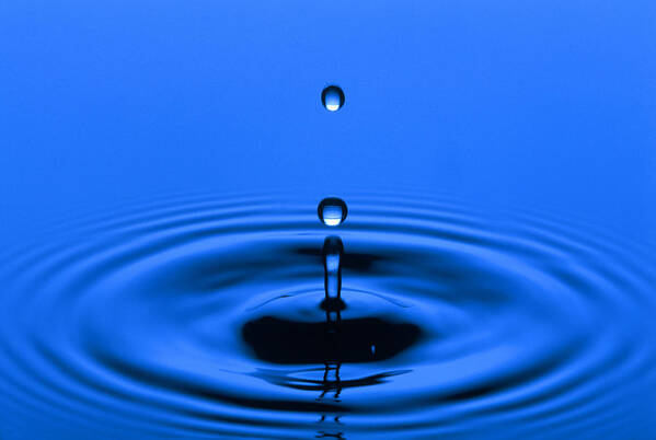 Concentric Circle Poster featuring the photograph Water Drop #11 by Phillip Hayson