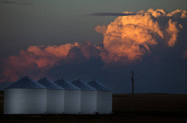 Storm Poster featuring the photograph Prairie Storm Clouds #12 by Mark Duffy