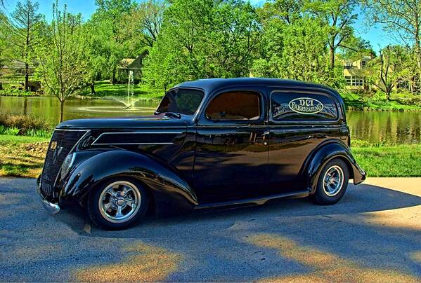 1937 Ford Poster featuring the photograph 1937 Ford Sedan Delivery Truck by Tim McCullough