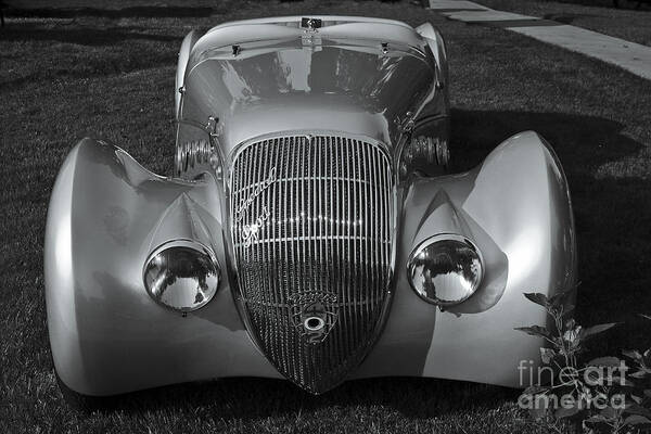 1938 Peugeot 402 Darl'mat Roadster Poster featuring the photograph 1938 Peugeot Roadster by Dennis Hedberg