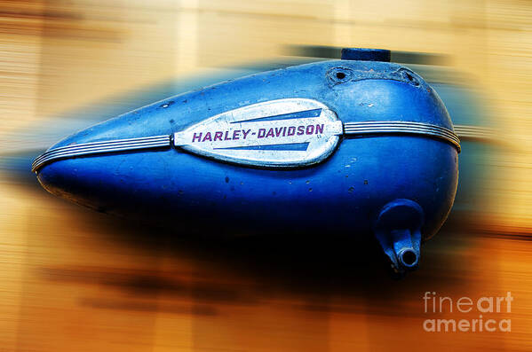 Harley-davidson Poster featuring the photograph 1940s Harley Tank by Paul Mashburn