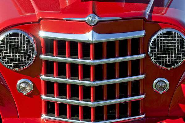 1950 Willys Jeepster Poster featuring the photograph 1950 Willys Jeepster Gtille by Jill Reger