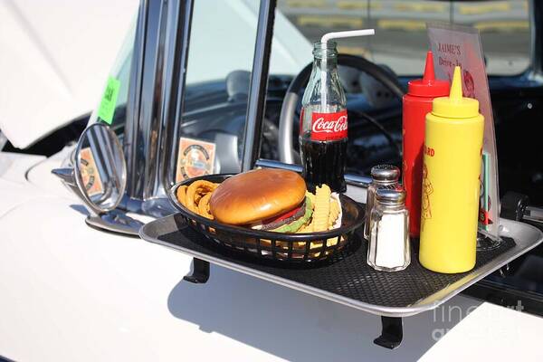 1950s Drive In Movie Snack Tray Poster featuring the photograph 1950's Drive In Movie Snack Tray by John Telfer