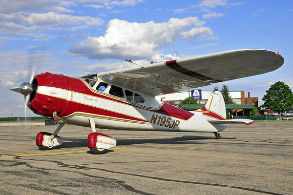 Cessna Poster featuring the photograph 1951 Cessna 195 by Dan Myers