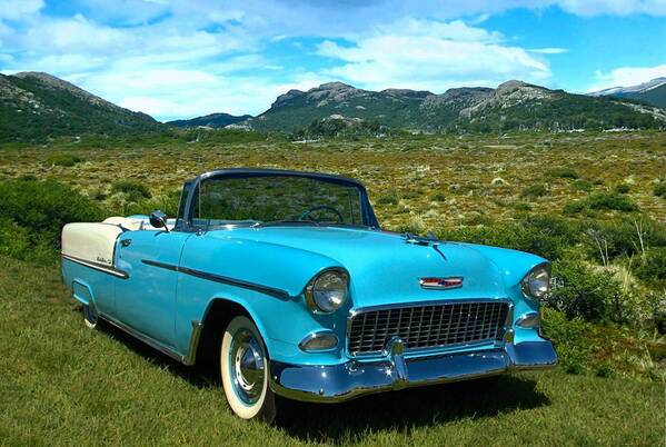 1955 Chevrolet Poster featuring the photograph 1955 Chevrolet Convertible by Tim McCullough