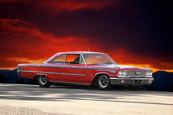 Alloy Poster featuring the photograph 1963 Ford Galaxie 427 by Dave Koontz