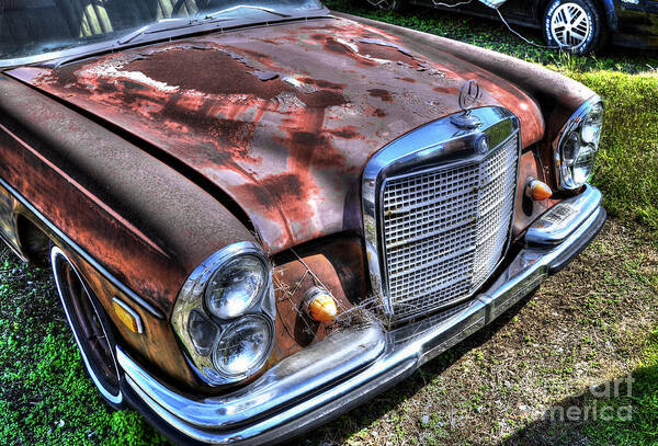 Hdr Poster featuring the photograph 1965 Mercedes-Benz by Paul Mashburn