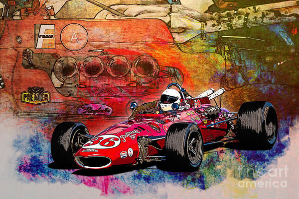 Indy Poster featuring the photograph 1966 9 Eagle Indy by Stuart Row