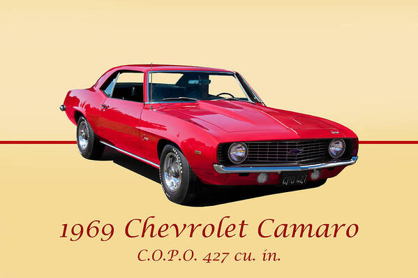Alloy Poster featuring the photograph 1969 Camaro 427 COPO by Dave Koontz