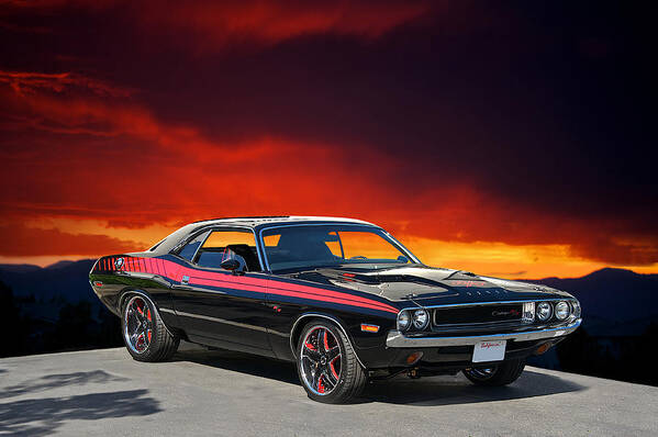 Alloy Poster featuring the photograph 1970 Dodge Challenger RT by Dave Koontz