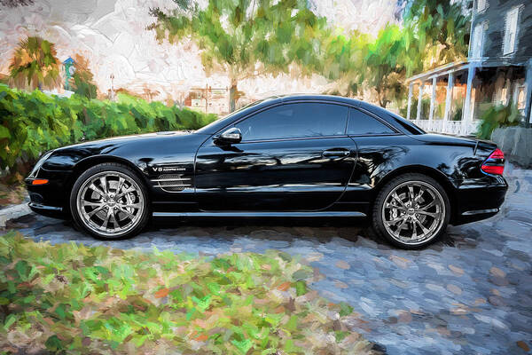 2006 Mercedes Benz Poster featuring the photograph 2006 Mercedes Benz SL55 V8 Kompressor Coupe Painted by Rich Franco