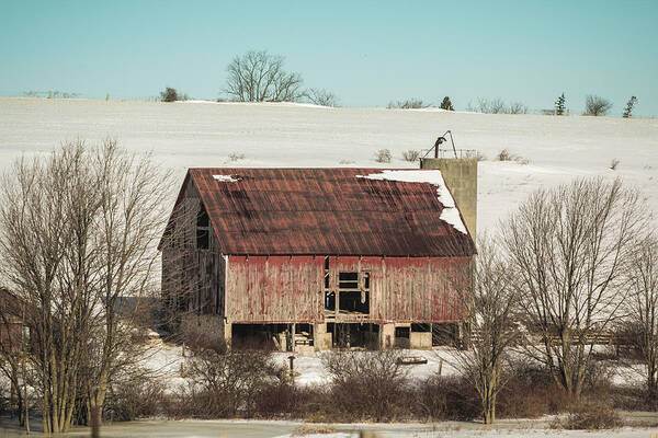 Abandoned Barn Poster featuring the photograph Abandoned barn #2 by Nick Mares
