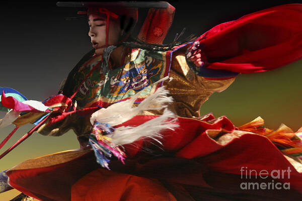 Asia Poster featuring the digital art Bhutanese festival #2 by Angelika Drake