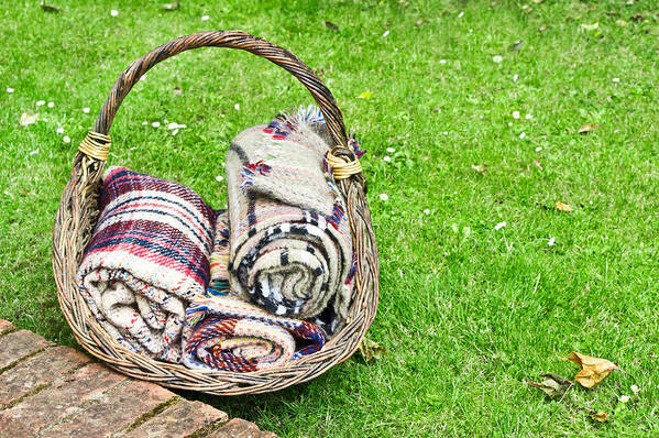 Basket Poster featuring the photograph Blankets #2 by Tom Gowanlock
