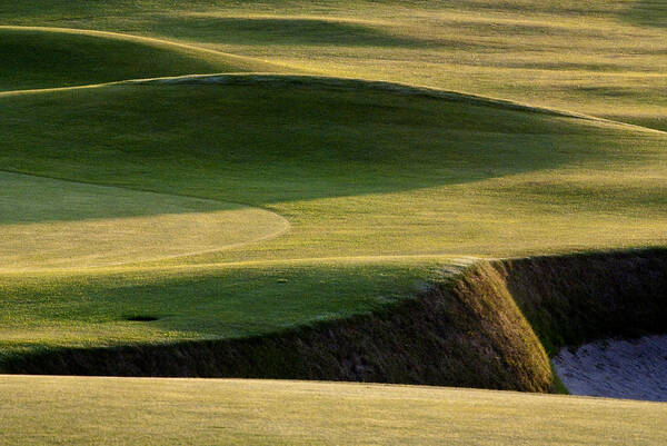 Carnoustie Poster featuring the photograph Carnoustie Shadows Scotland #2 by Sally Ross