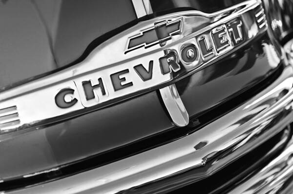 Chevrolet Pickup Truck Grille Emblem Poster featuring the photograph Chevrolet Pickup Truck Grille Emblem #2 by Jill Reger