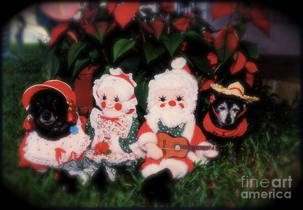 Christmas Poster featuring the photograph Christmas Dolls by Alice Terrill