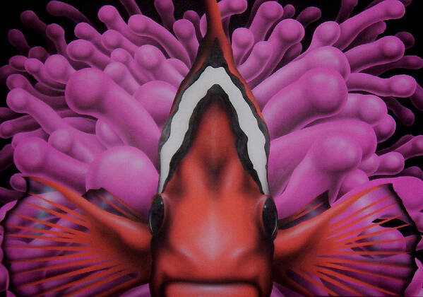 Clown Fish Poster featuring the painting Clown #2 by William Love