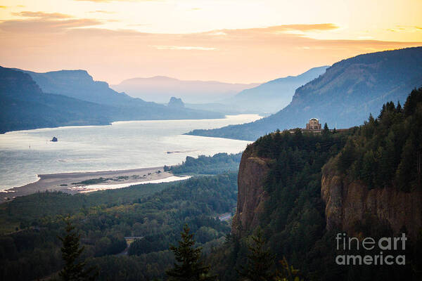 Columbia River Gorge Poster featuring the photograph First Light #2 by Patricia Babbitt