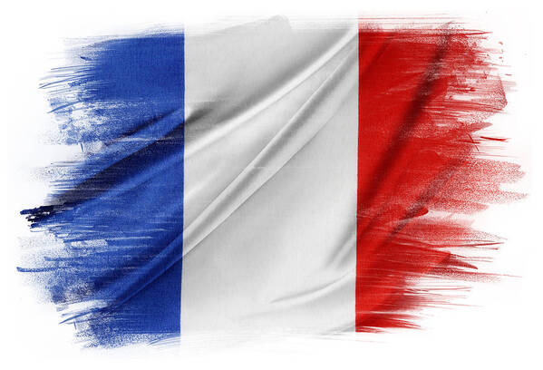 Flag Poster featuring the photograph French flag #2 by Les Cunliffe