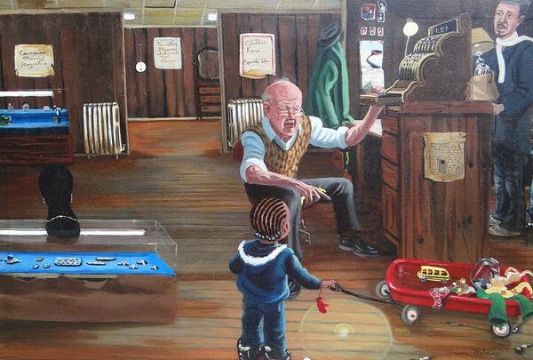Furniture Poster featuring the painting Pawn Shop by Susan Roberts