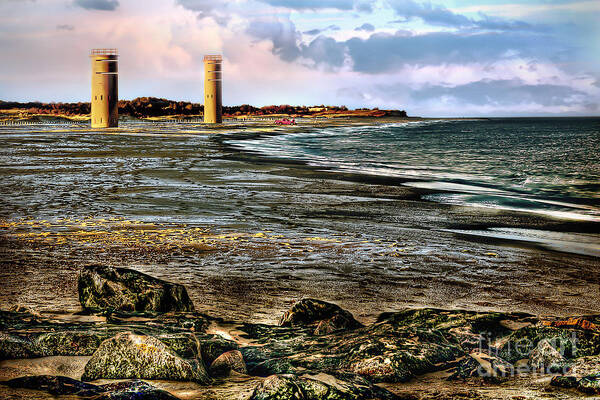 World War Two Poster featuring the photograph Solitary Surf Fisherman #2 by Gene Bleile Photography 