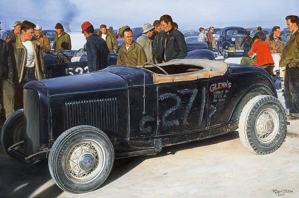 Hot Rod Poster featuring the painting The Frank English Roadster by Ruben Duran