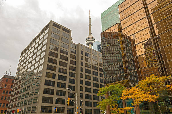 Bay Street Poster featuring the photograph Toronto Skyscraper Office Towers #2 by Marek Poplawski