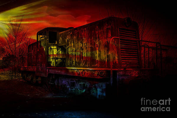 Train Digital Art Poster featuring the mixed media Train #2 by Marvin Blaine