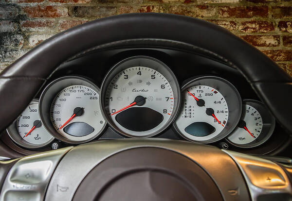 2008 Porsche Turbo 911 Dash Poster featuring the photograph 2008 Porsche 911 Turbo Dash by Roger Mullenhour