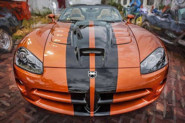 2010 Dodge Viper Srt 10 Poster featuring the photograph 2010 Dodge Viper SRT 10 Painted by Rich Franco