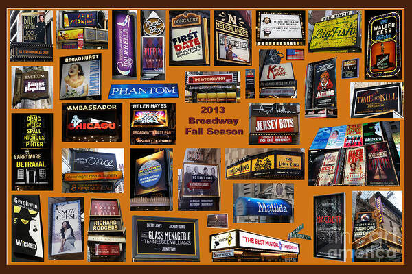 Broadway Poster featuring the photograph 2013 Broadway Fall Collage by Steven Spak