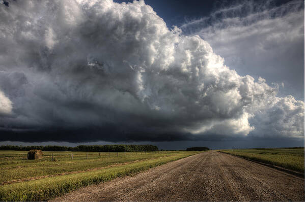 Storm Poster featuring the photograph Prairie Storm Clouds #26 by Mark Duffy