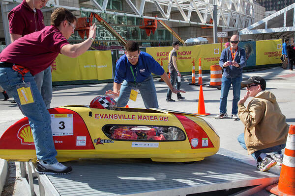 Small Group Of People Poster featuring the photograph Fuel-efficient Vehicle Competition #27 by Jim West