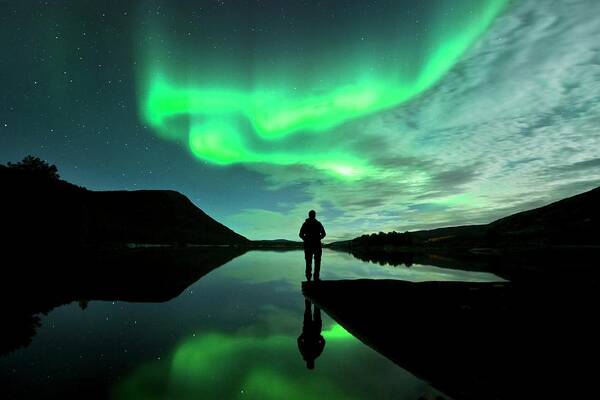 People Poster featuring the photograph Aurora Borealis #28 by Tommy Eliassen