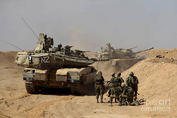 Battletank Poster featuring the photograph An Israel Defense Force Merkava Mark Iv #3 by Ofer Zidon