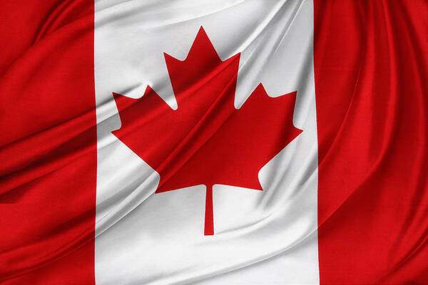 Flags Poster featuring the photograph Canadian flag #3 by Les Cunliffe