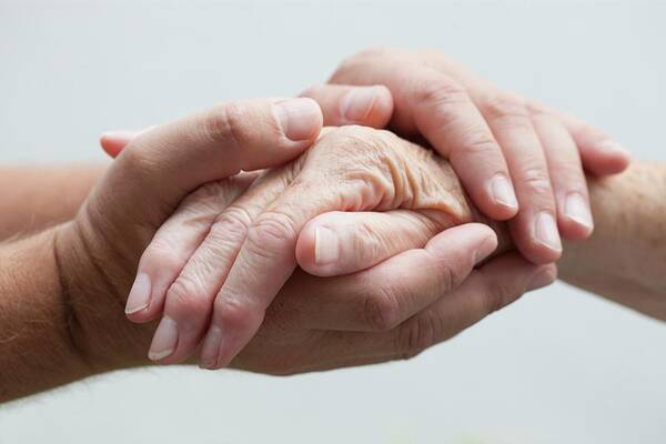 Hand Poster featuring the photograph Caring For The Elderly #3 by Cristina Pedrazzini/science Photo Library